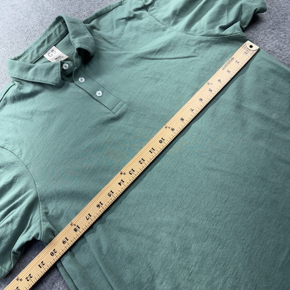 General Standard USA Polo Shirt Sage Green Mens Large 100% Cotton Casual Classic - Picture 4 of 7